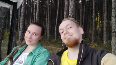 Уставшие мы на обзорной полянке